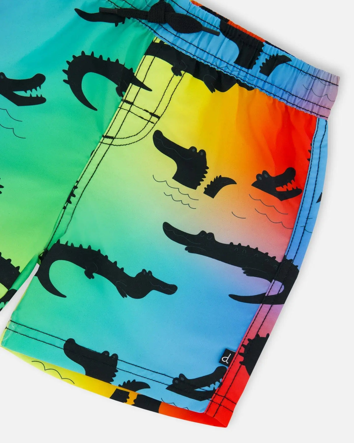 Printed Boardshorts Multicolored Crocodile | Deux par Deux | Jenni Kidz