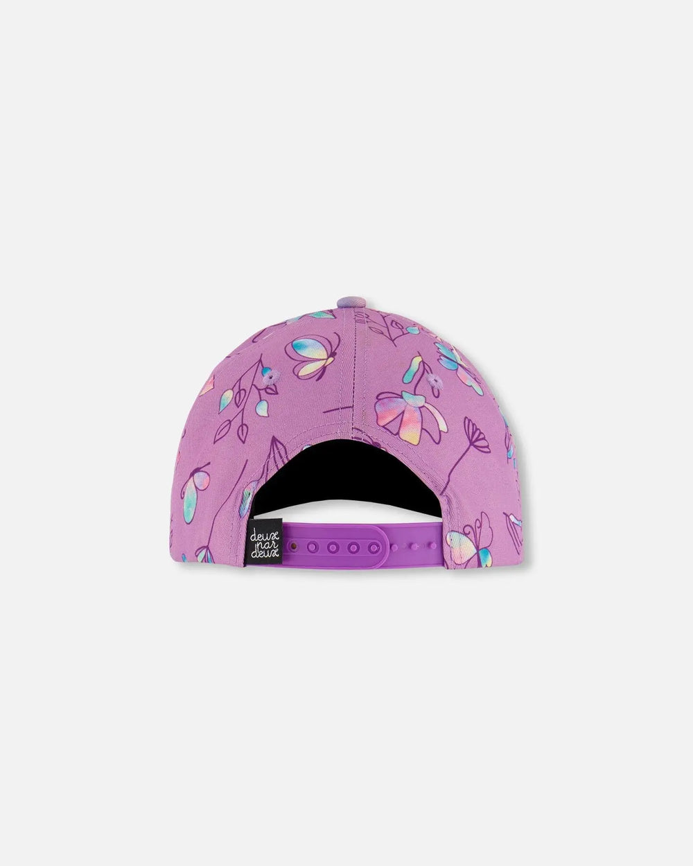 Printed Cap Old Mauve And Multicolored Butterflies | Deux par Deux | Jenni Kidz