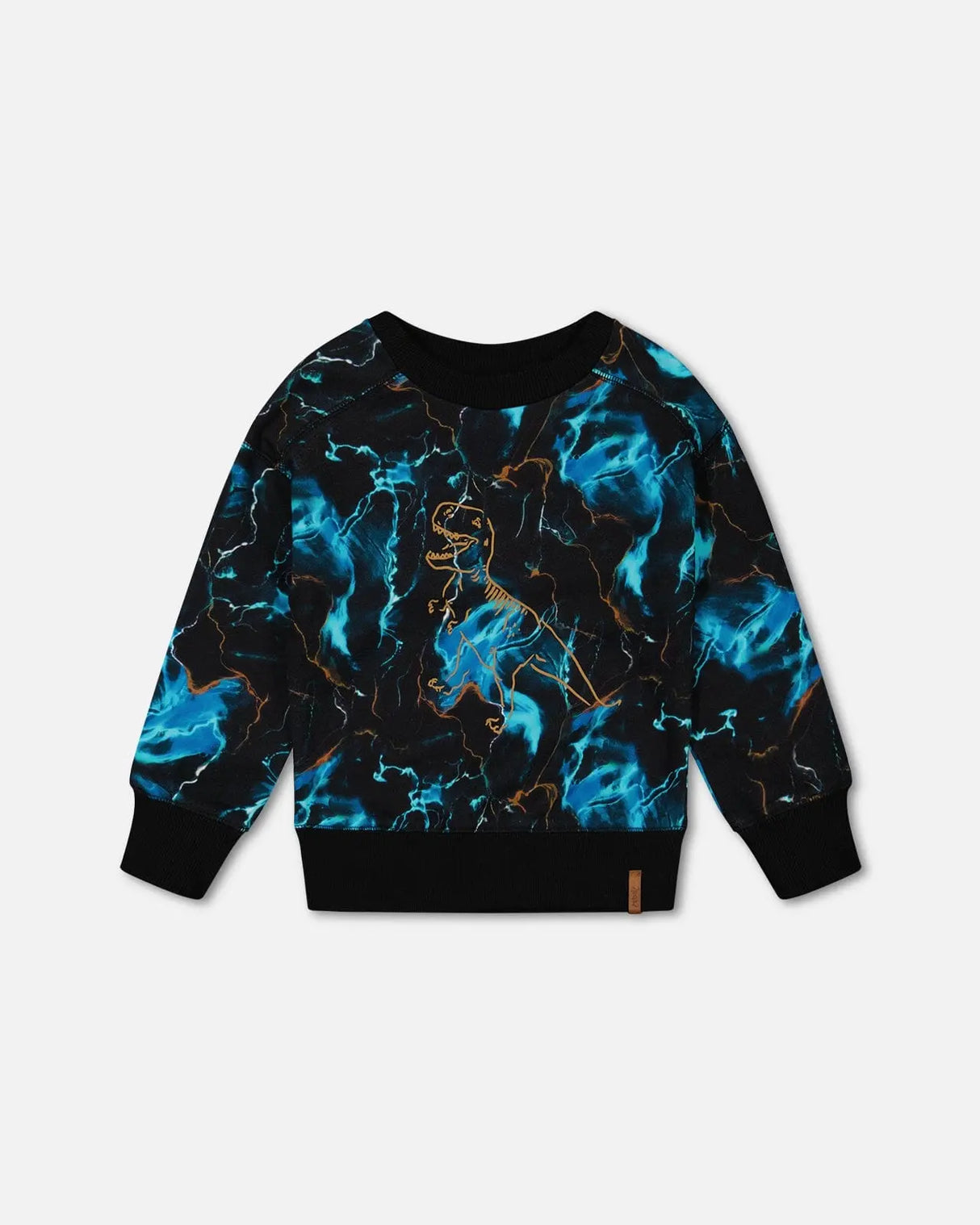 Printed Fleece Sweatshirt Blue Storm | Deux par Deux | Jenni Kidz