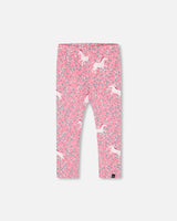 Printed Leggings Pink With Unicorn | Deux par Deux | Jenni Kidz