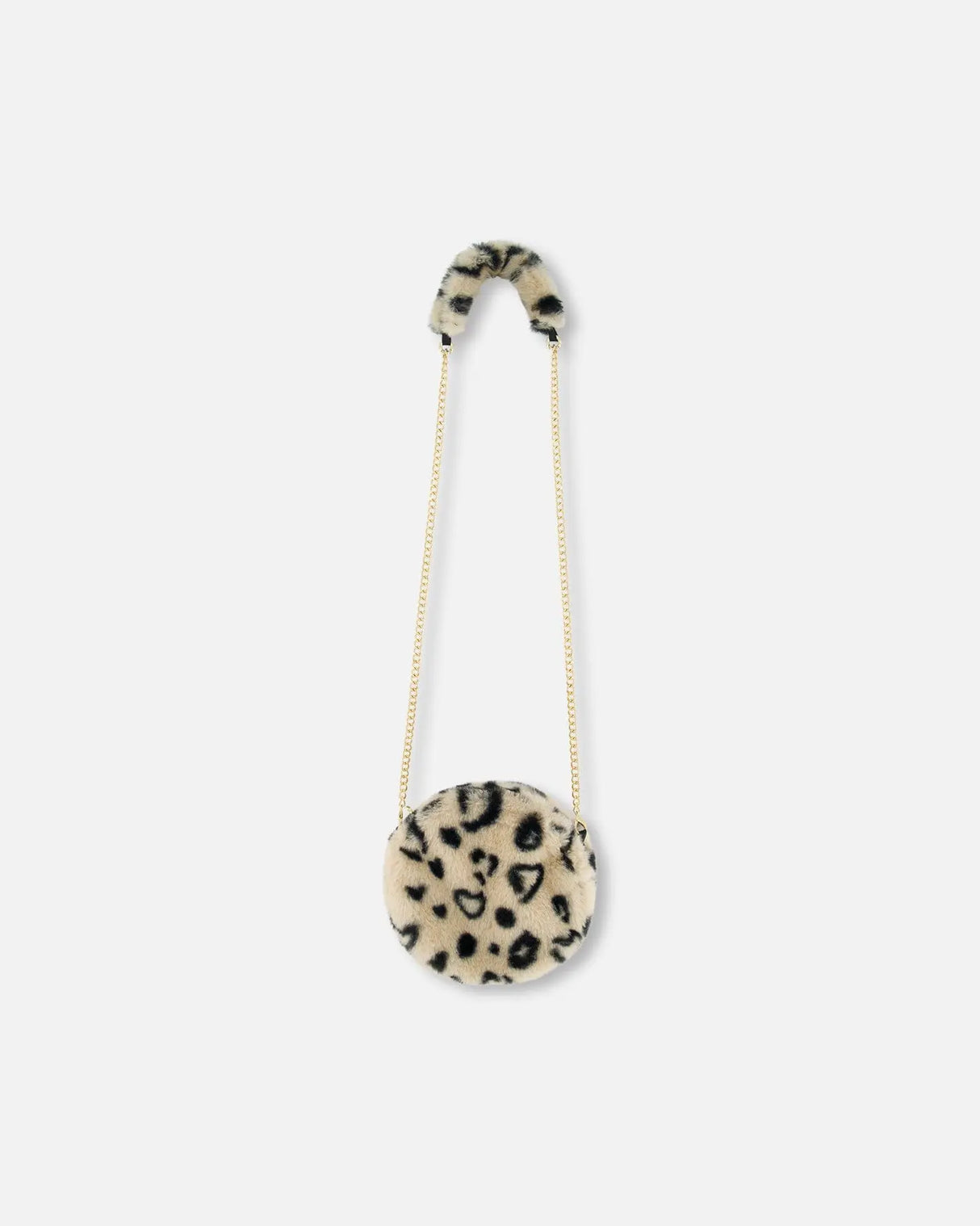 Printed Leopard Faux Fur Shoulder Bag | Deux par Deux | Jenni Kidz