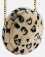 Printed Leopard Faux Fur Shoulder Bag | Deux par Deux | Jenni Kidz