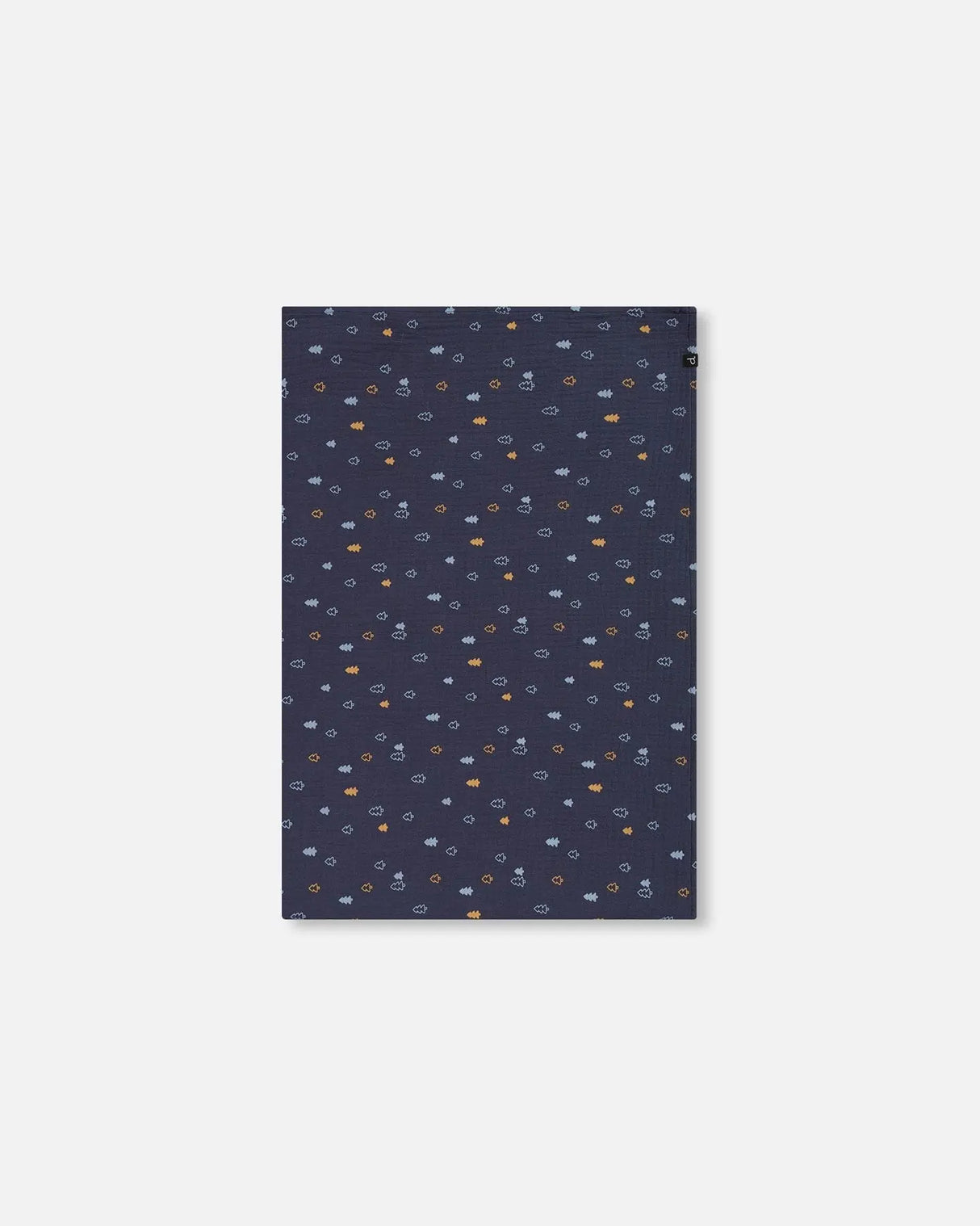 Printed Muslin Blanket Blue With Pine | Deux par Deux | Jenni Kidz