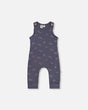 Printed Muslin One-Piece Jumpsuit Navy Blue Paper Boats | Deux par Deux | Jenni Kidz