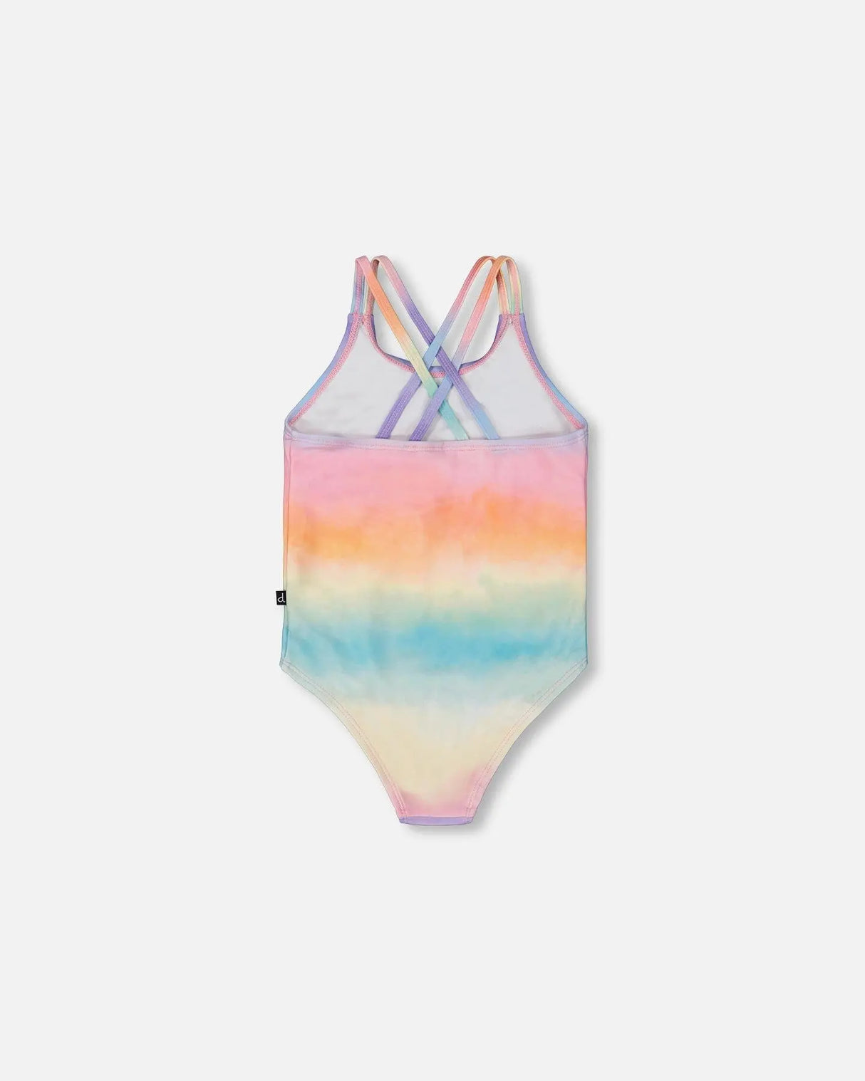 Printed One-Piece Swimsuit Flowers On Multicolored Background | Deux par Deux | Jenni Kidz