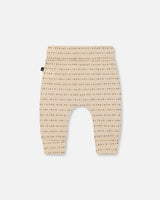 Printed Organic Cotton Evolutive Pant Off-White | Deux par Deux | Jenni Kidz