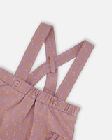 Printed Organic Cotton Onesie And Shortall Set Orange And Purple | Deux par Deux | Jenni Kidz