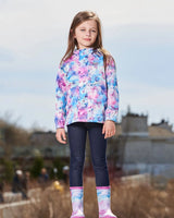 Printed Packable Windbreaker Butterflies On Multicolored Background | Deux par Deux | Jenni Kidz