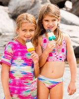 Printed Two-Piece Swimsuit Multicolored | Deux par Deux | Jenni Kidz