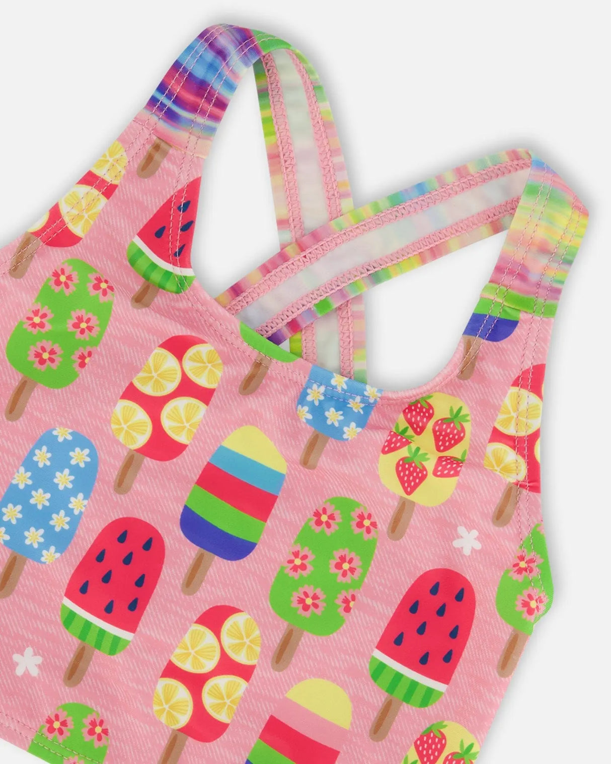 Printed Two-Piece Swimsuit Multicolored | Deux par Deux | Jenni Kidz