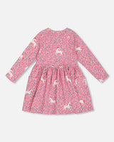 Printed Unicorn Dress With Pockets Pink | Deux par Deux | Jenni Kidz