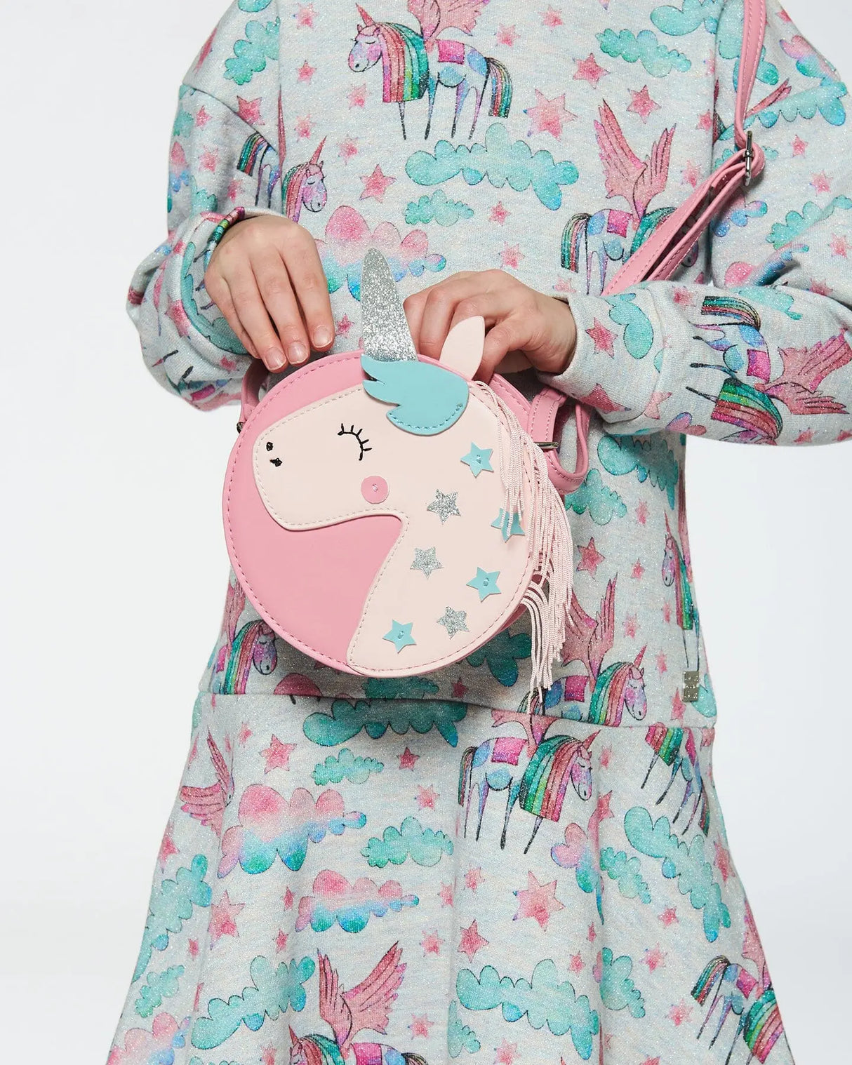 Pu Unicorn Bag Pink | Deux par Deux | Jenni Kidz