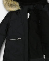 Puffy Long Coat Black | Deux par Deux | Jenni Kidz