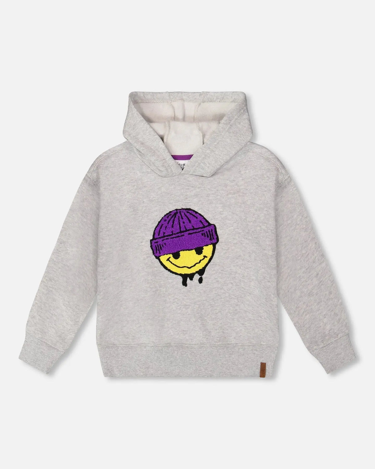 Pullover Fleece Hooded Sweatshirt Light Heather Gray | Deux par Deux | Jenni Kidz