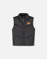 Quilted Mid-Season Sleeveless Vest Black | Deux par Deux | Jenni Kidz
