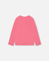 Raglan Sleeve T-Shirt With Print Candy Pink | Deux par Deux | Jenni Kidz