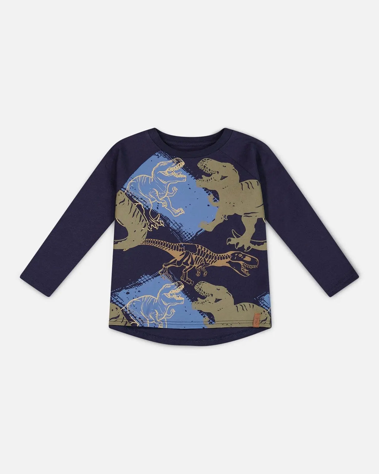 Raglan T-Shirt With Dinosaure Print Navy | Deux par Deux | Jenni Kidz