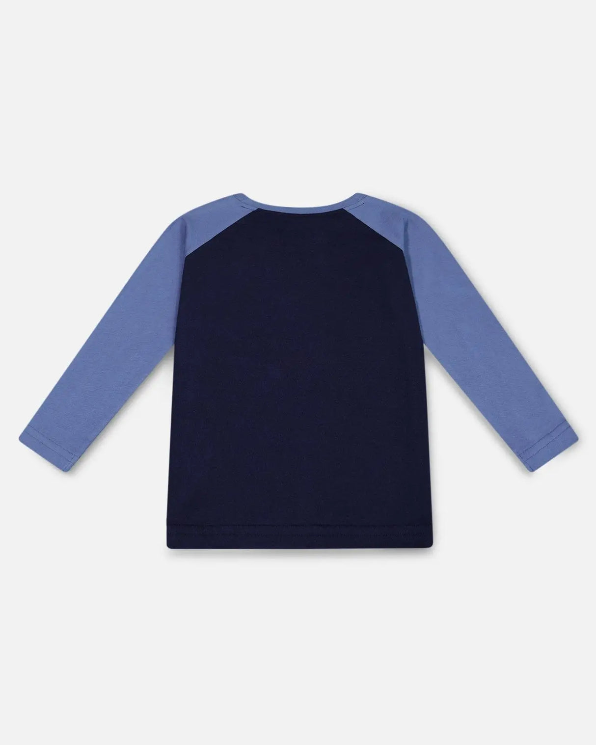 Raglan T-Shirt With Print Navy | Deux par Deux | Jenni Kidz