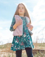 Reversible Faux Fur Vest Pink And Turquoise | Deux par Deux | Jenni Kidz