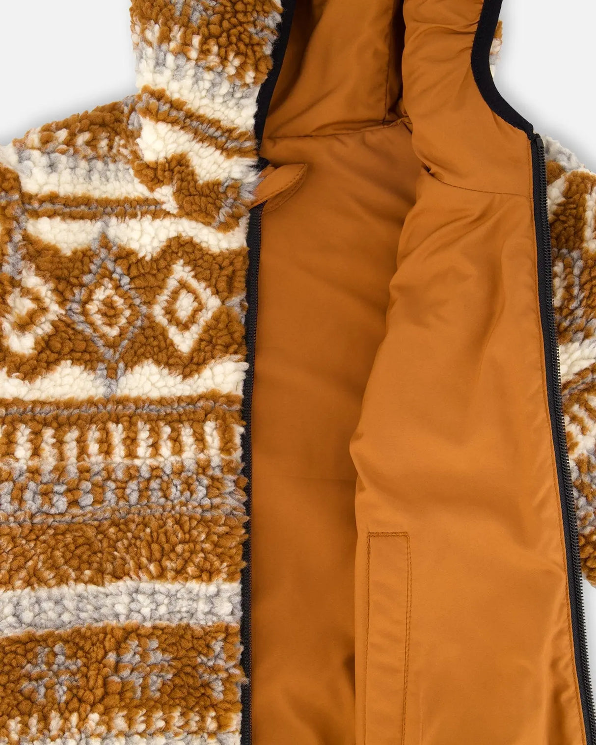 Reversible Mid-Season Jacket Brown Pecan | Deux par Deux | Jenni Kidz