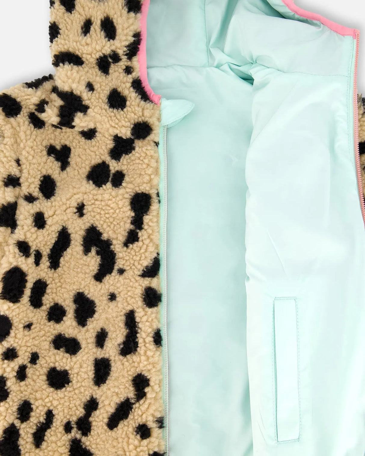 Reversible Mid-Season Jacket Mint Green | Deux par Deux | Jenni Kidz