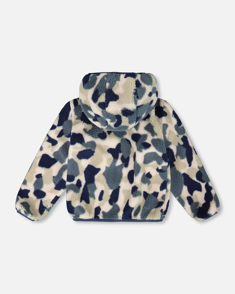 Reversible Mid-Season Jacket Navy Blue | Deux par Deux | Jenni Kidz