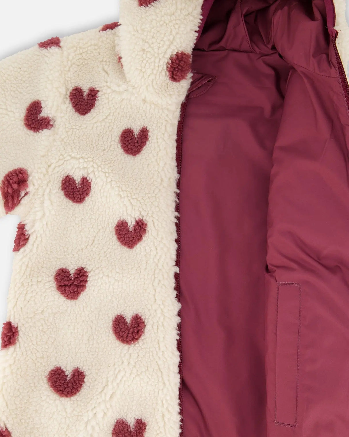 Reversible Mid-Season Jacket Purple Plum | Deux par Deux | Jenni Kidz