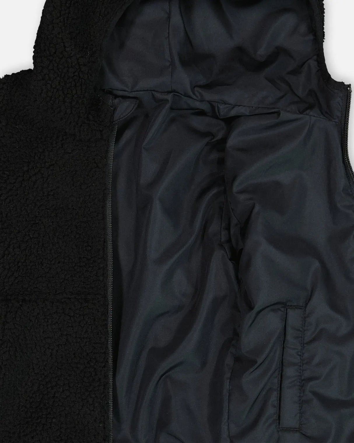 Reversible Sherpa Jacket Black | Deux par Deux | Jenni Kidz