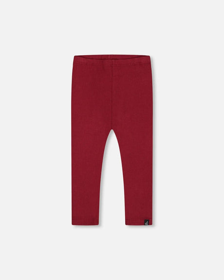 Rib Leggings Burgundy | Deux par Deux | Jenni Kidz