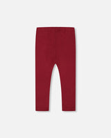 Rib Leggings Burgundy | Deux par Deux | Jenni Kidz