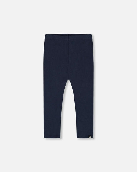 Rib Leggings Navy | Deux par Deux | Jenni Kidz