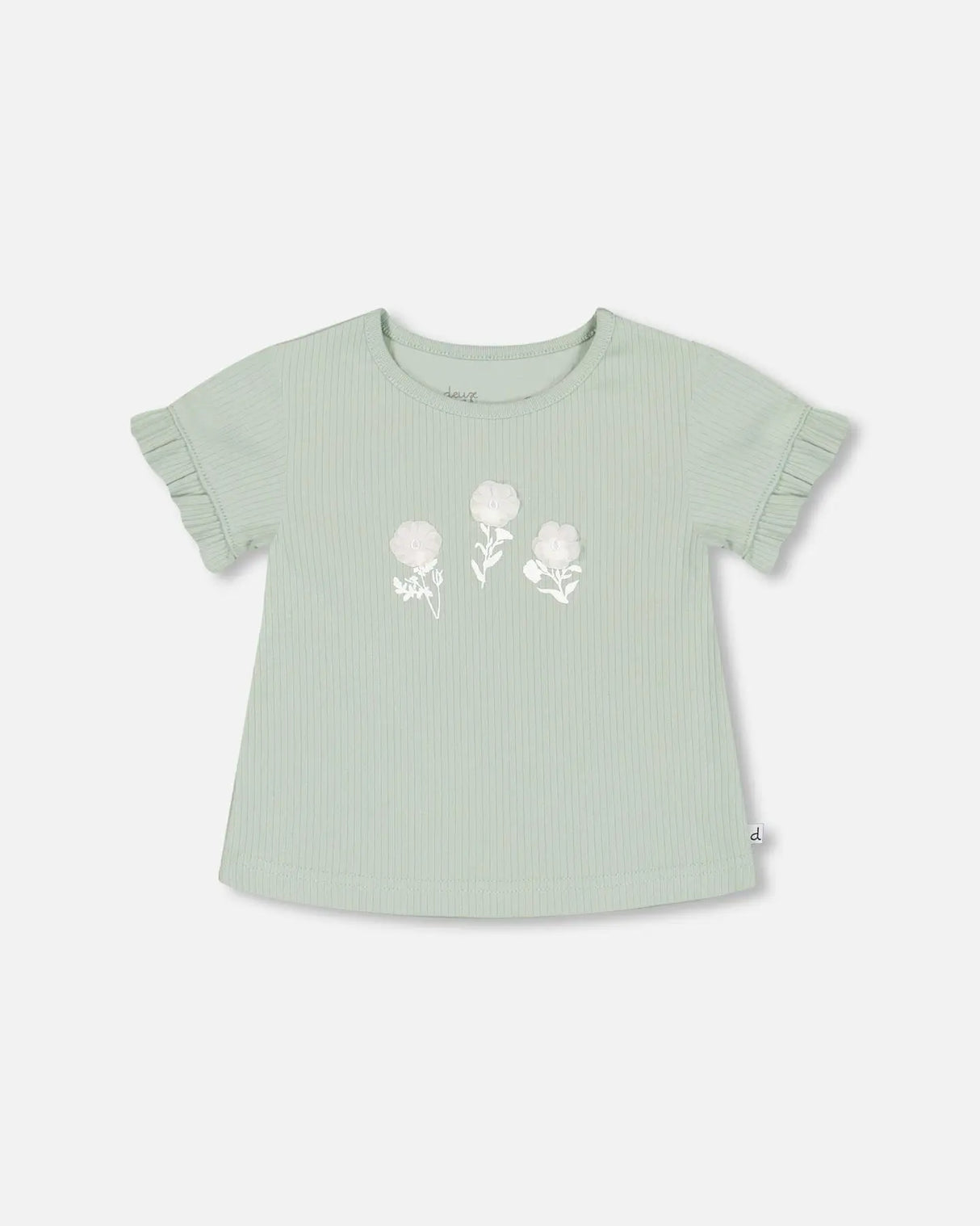 Rib Top With Print Frosty Green | Deux par Deux | Jenni Kidz