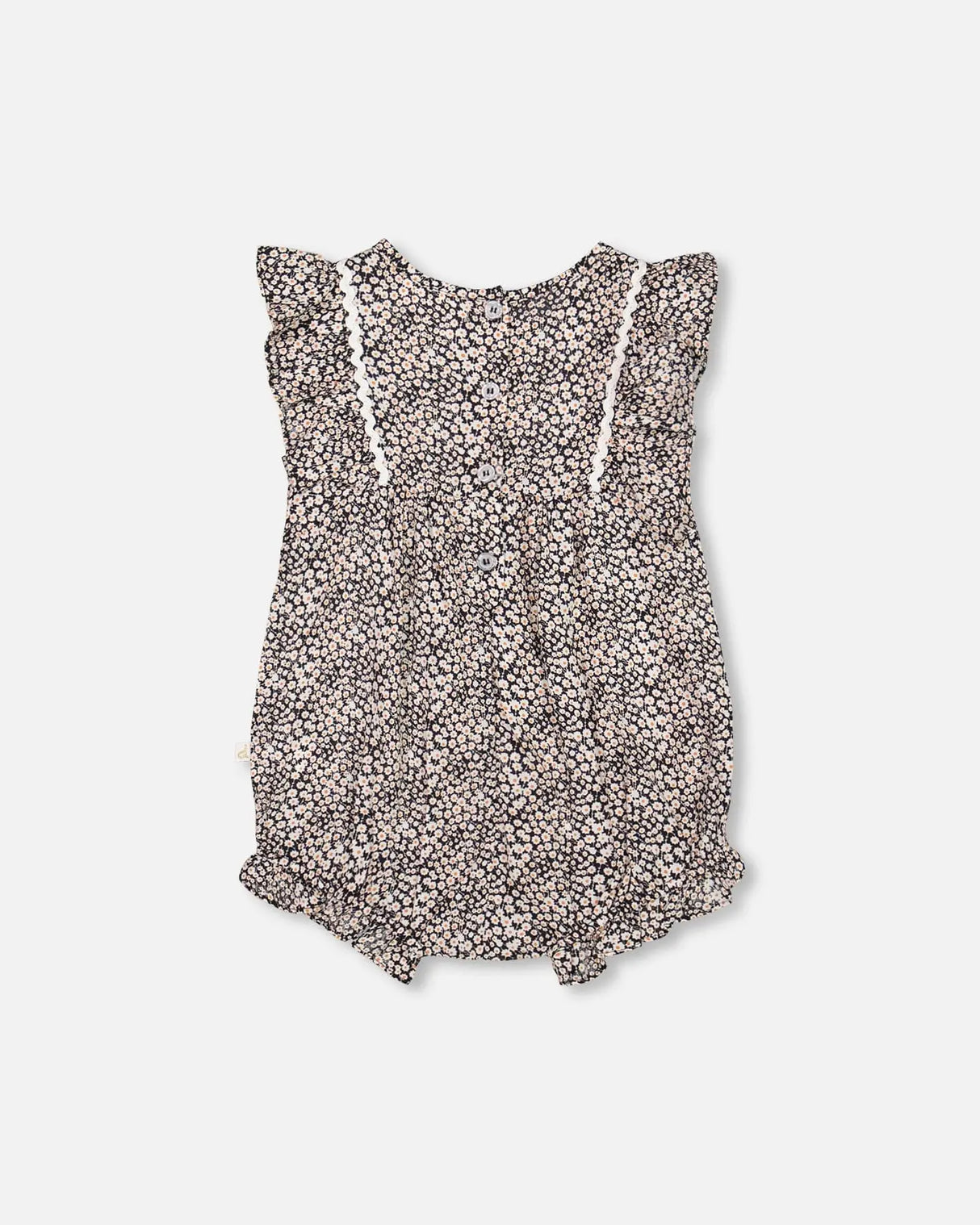 Romper With Printed Small White Flowers | Deux par Deux | Jenni Kidz