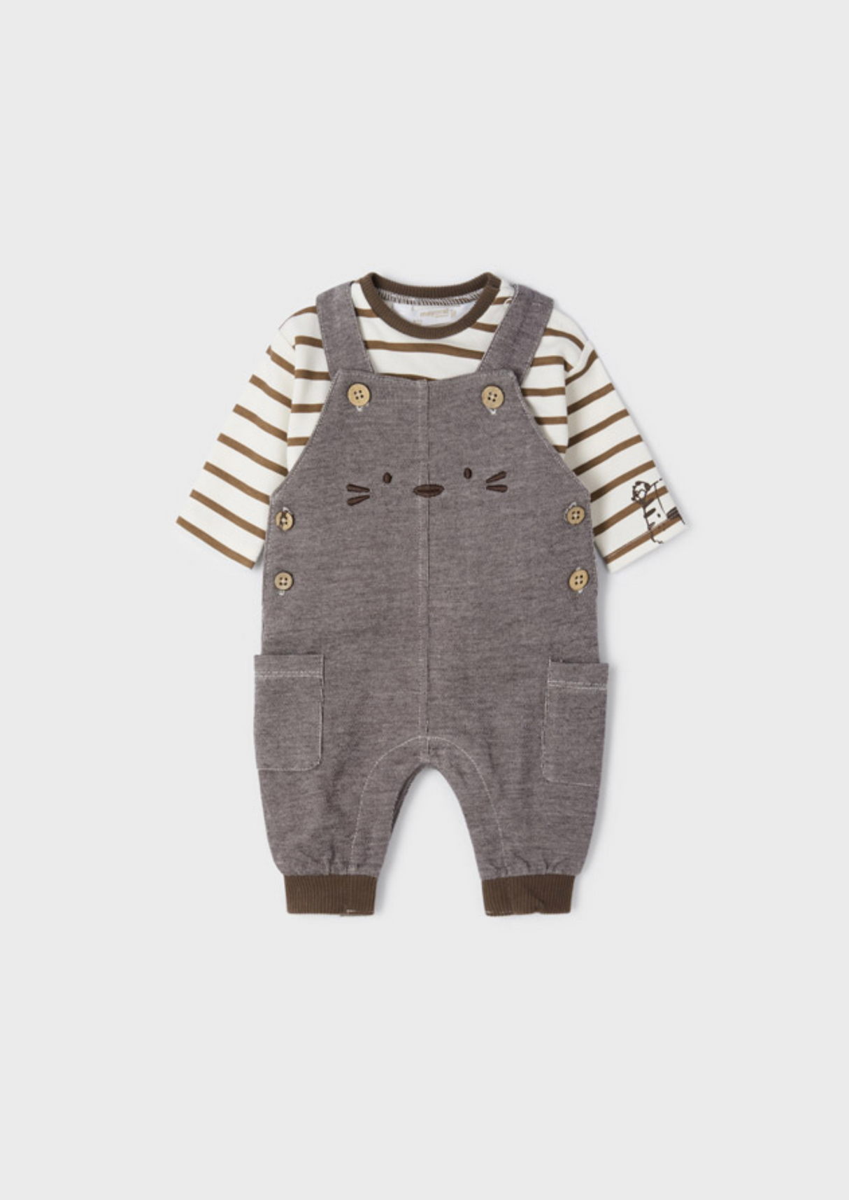 Soft Knitted Chocolate Fleece Romper Set | Mayoral - Jenni Kidz