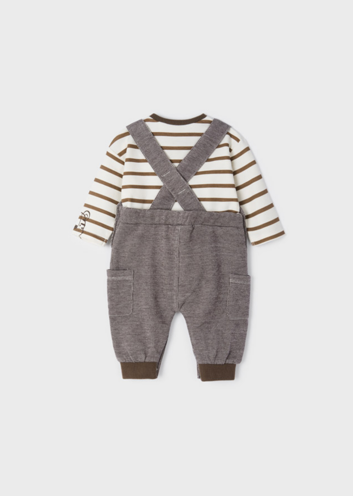 Soft Knitted Chocolate Fleece Romper Set | Mayoral - Jenni Kidz