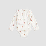 Seahorse On Crème Long-Sleeve Swimsuit | Miles The Label | Miles The Label | Jenni Kidz