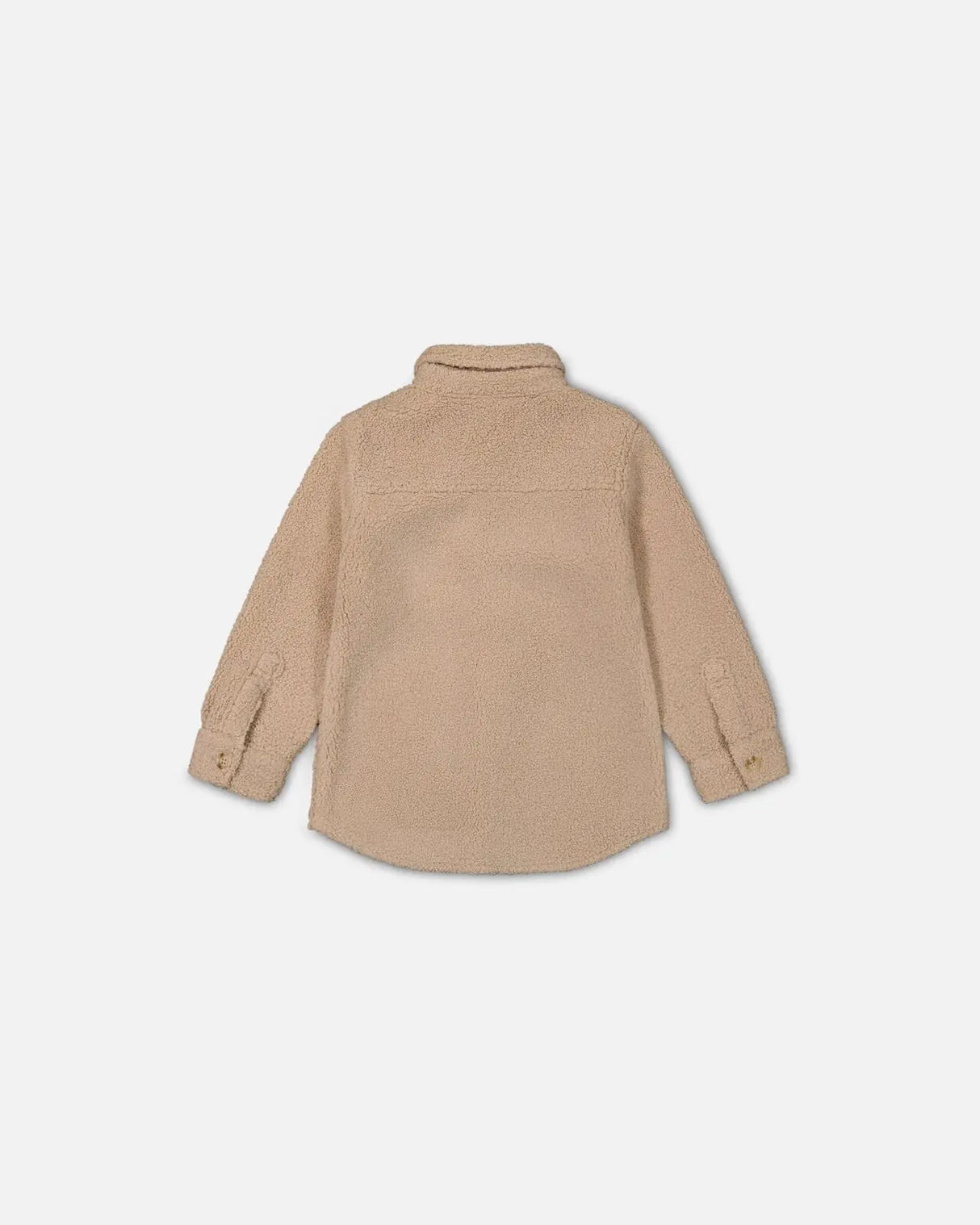 Sherpa Overshirt With Pocket Beige | Deux par Deux | Jenni Kidz