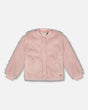 Short Faux Fur Coat Dusty Pink | Deux par Deux | Jenni Kidz