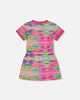Short Sleeve Mesh Beach Dress Multicolored | Deux par Deux | Jenni Kidz