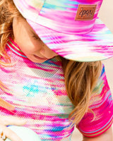Short Sleeve Mesh Beach Dress Multicolored | Deux par Deux | Jenni Kidz