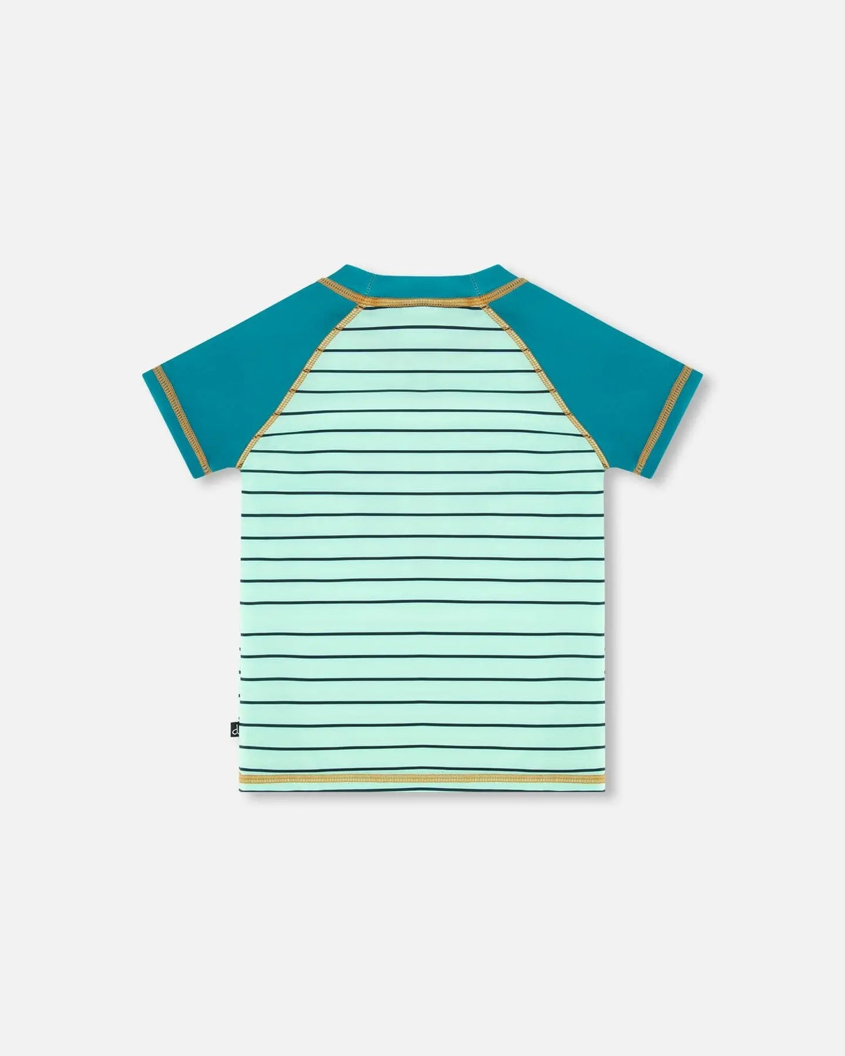 Short Sleeve Rashguard Stripe Green | Deux par Deux | Jenni Kidz