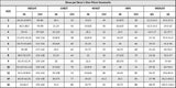 Size chart of colorful rainbow leopard fabric on Deux par Deux snowsuit