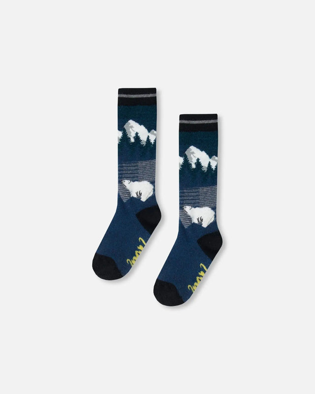 Ski Socks Majolica Blue | Deux par Deux | Jenni Kidz