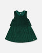 Sleeveless Dress With Eyelet Collar Forest Green | Deux par Deux | Jenni Kidz