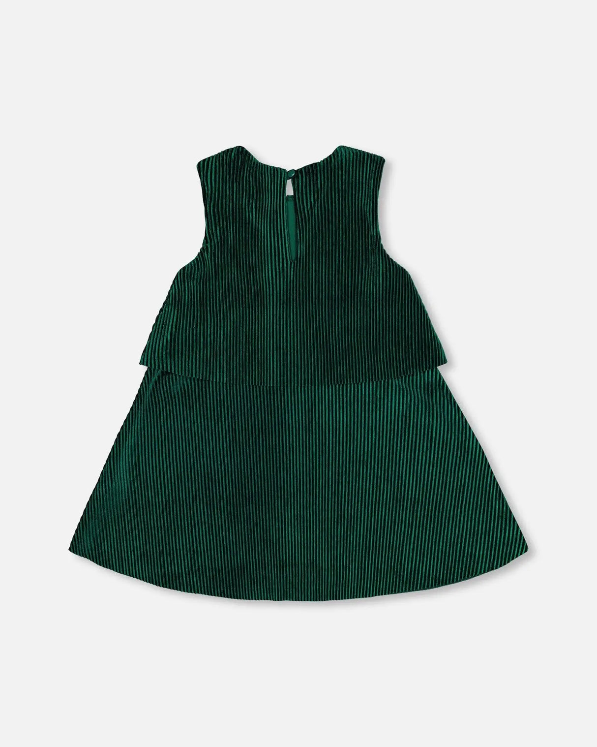 Sleeveless Dress With Eyelet Collar Forest Green | Deux par Deux | Jenni Kidz