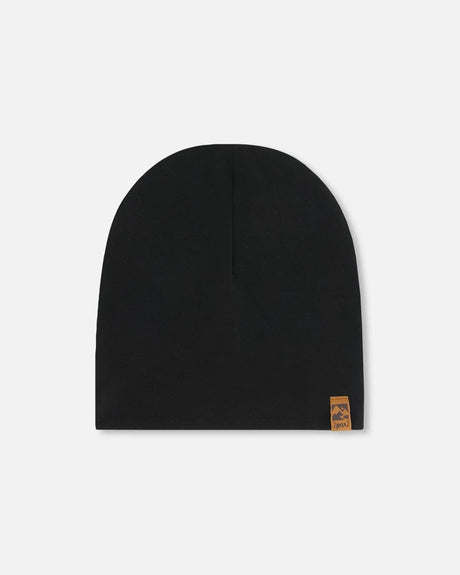 Solid Beanie Hat Black | Deux par Deux | Jenni Kidz