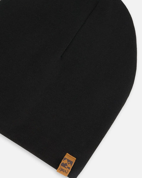 Solid Beanie Hat Black | Deux par Deux | Jenni Kidz