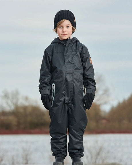 Solid Mid-Season One-Piece Outerwear Black | Deux par Deux | Jenni Kidz