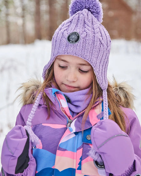 Solid Mittens Purple | Deux par Deux | Jenni Kidz