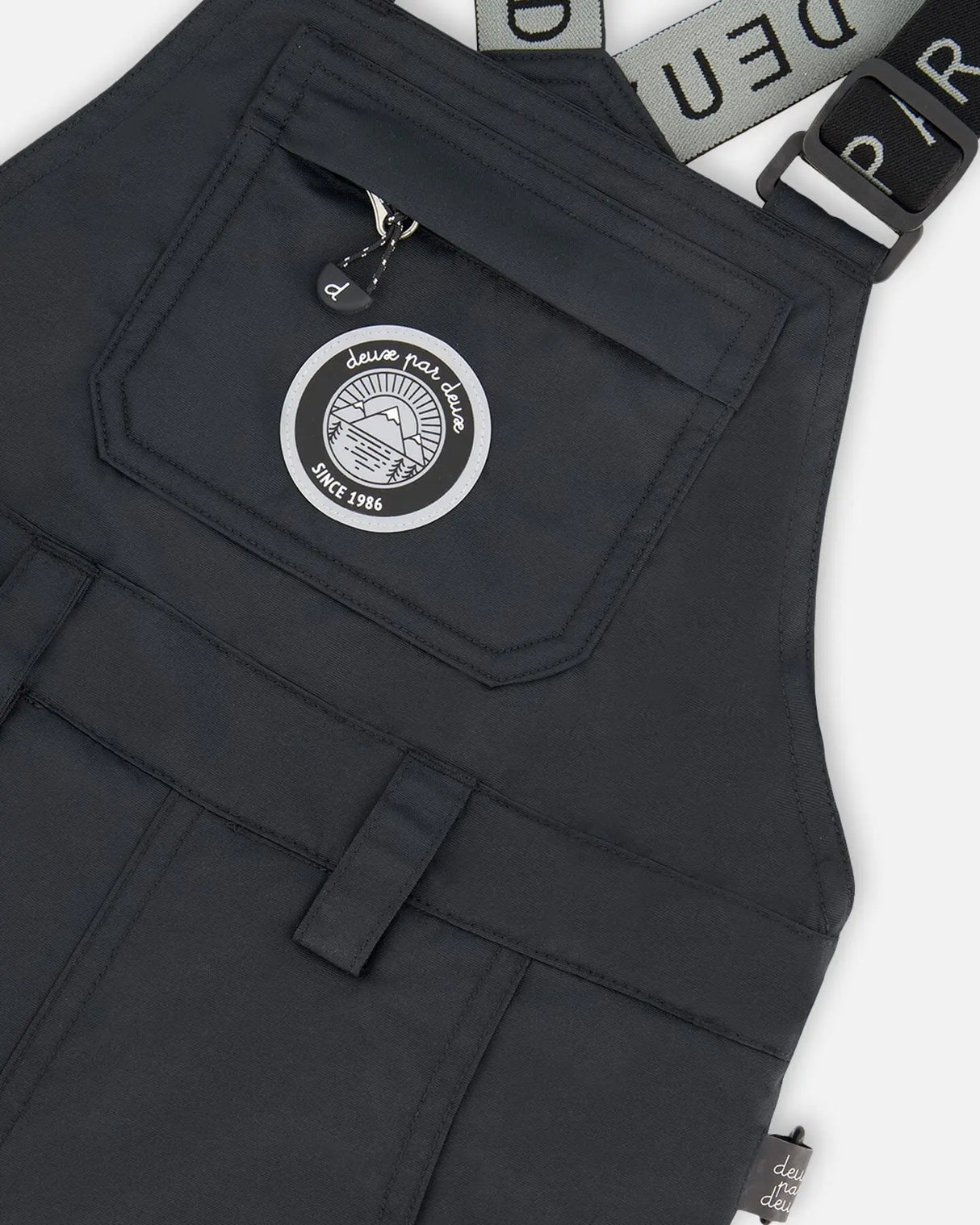 Solid Play Overall Snow Bib Black | Deux par Deux | Jenni Kidz